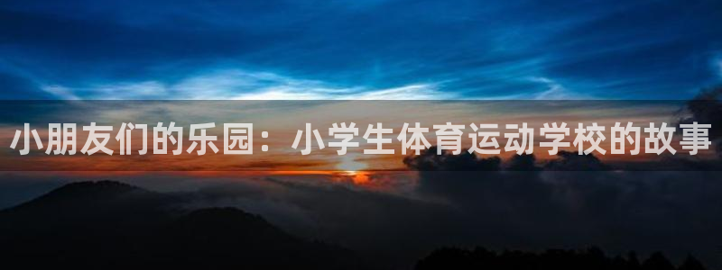 风速体育app：小朋友们的乐园：小学生体育运动学校的故事